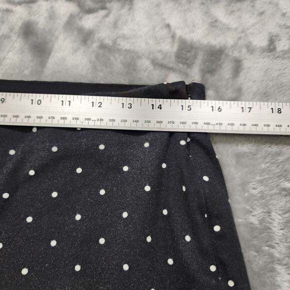 Old Navy Pants Women 14 Black White Polka Dot Wow Ankle High Rise Stretch Preppy - Picture 8 of 12